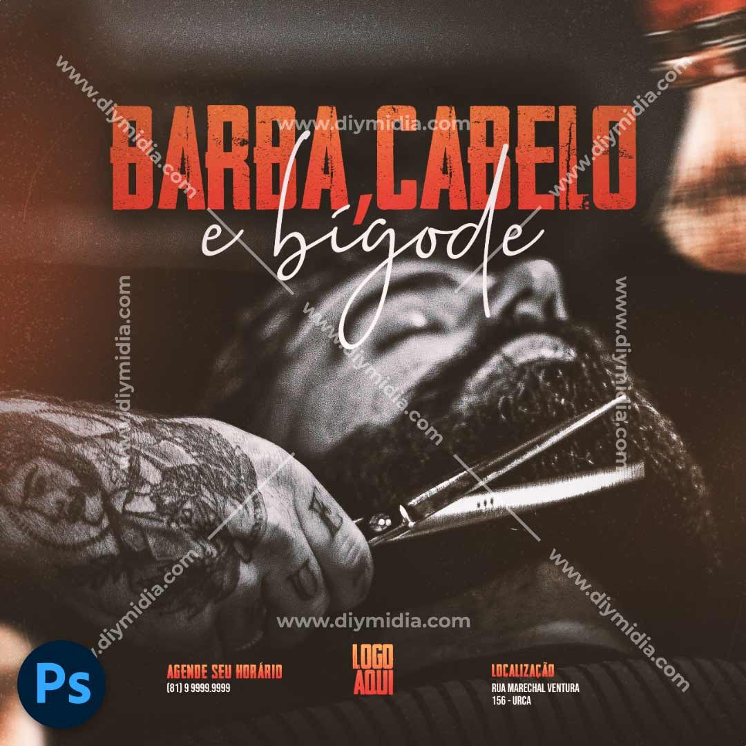 Mockup Capa Barbearia - Vetores e Arquivos PSD Grátis para Download